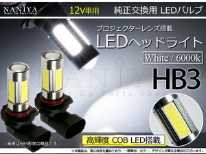 LED　ホグランプ用　6000Ｋホワイト・HＢ3・プロジェクタ－レンズ使用・車検対応・未装着・即決有