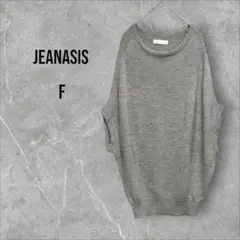 《JEANASIS》ジーナシス 半袖ニット オフショルダー ゆったり フリー