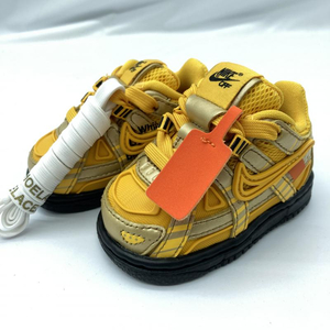 【中古】OFF-WHITE×NIKE TD AIR RUBBER DUNK サイズ8㎝ CW7444-700 オフホワイト ナイキ エアラバーダンク キッズ[240019453246]