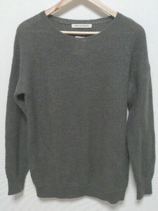 ◇ green label relaxing グリーンレーベル UNITED ARROWS モヘヤ混 ニット 長袖 セーター グレー *