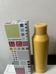 ユニクロ UNIQLO 限定 炭酸対応ステンレス ボトル タンブラ ステンレス製携帯用まほうびん 保温&保冷　　カラーイエロー容量0.48L