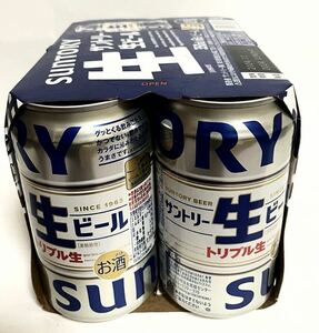 格安スタート!サントリー 生ビール トリプル生 350ml × 6本セット！賞味期限2024年11月迄です。