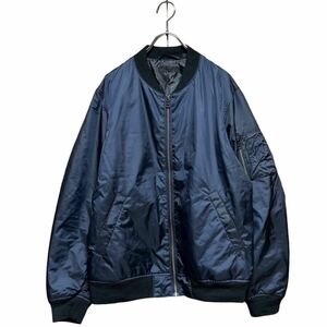 ●洗濯プレス済み● UNIQLO ユニクロ MA-1ブルゾン ボンバージャケット フライトジャケット sizeL【1884】