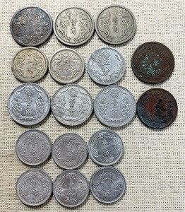 古銭 旧貨幣 在外貨幣類 朝鮮貨幣 1銭銅貨 半銭銅貨 満州国貨幣など 計17枚 