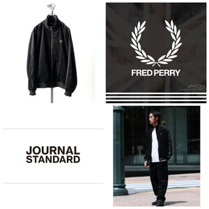 【美品/超激レア/入手困難/コラボ】FRED PERRY×JS 別注ベロアトラックジャケット/M/BLK/FZ2667