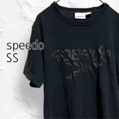 【スピード】黒半袖Tシャツ　シンプル　レイヤード　ユニセックスSSオールシーズン