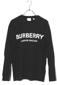 BURBERRY バーバリー L/S TEE 袖ホール デザイン プリント 長袖Tシャツ XS BLACK ブラック 8025663 /●☆ レディース