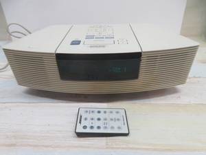 ●●BOSE WAVE RADIO/CD CDデッキ ホワイト ボーズ FM/AM ウェーブラジオ リモコン/電池付き 動作品 95571●●！！