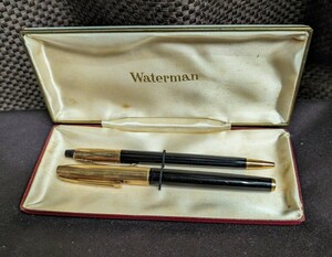 ウォーターマン　WATERMAN 万年筆　　ボールポイントペン セット　フランス製 WATERMAN 筆記用具　オリジナルハードケース入り