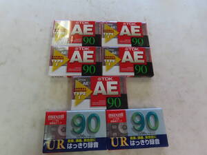 ★　カセットテープ×7本　（TDK Type1 AE 90×5/maxell UR 90×2）　　未使用　　②