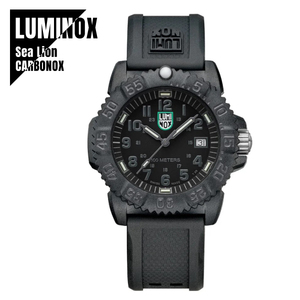 LUMINOX ルミノックス Sea Lion Carbonox 38mm グリーンロゴ X2.2072 メンズ ウォッチ ミリタリーウォッチ ブラック ★新品超レア！