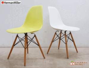 ◆Herman Miller◆ ハーマンミラー イームズ プラスチックシェル サイドチェア 2脚セット チャールズ&レイ・イームズ Vitra ヴィトラ 18万