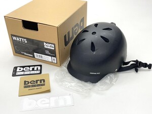 G365-K22-7323 bern バーン WATTS ワッツ ヘルメット Lサイズ マットブラック 箱付き 60.5～62cm