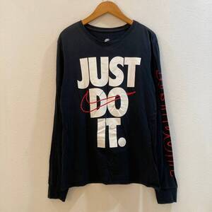 NIKE/ナイキ 長袖ロンT JUST DO IT ブラック 黒 メンズ S