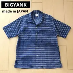 復刻 BIG YANK オープンカラーシャツ ボーダー L ビッグヤンク