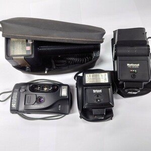 I1307 カメラ まとめ RICOH AF-66S DATE 1:3.9Nf=35mm atiotal PE-200S 202S Panashot PE-320 フラッシュ ストロボ 中古 ジャンク品 訳あり