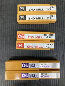 【未使用品】OSG ハイススクエアエンドミル・ボールエンドミル　3種6本セット　EDN11・CC-EMS9・EBDR6X12 /ITCL09ZUY7ZS