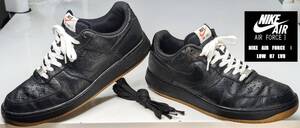 【美品・USED/本革天然皮革（クロコダイル調）/替紐付き/正規店購入】NIKE　AIR　FORCE　Ⅰ　LOW　07　LV8　モデル　　　サイズ＝28.0cm