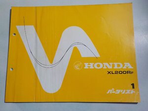 h4026◆HONDA ホンダ パーツカタログ XL200RF 初版 昭和60年3月☆