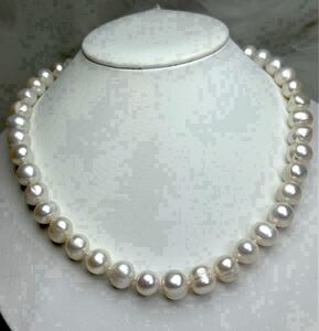 天然無調色本真珠ネックレス10-11mm jewelry 大玉パールネックレス Pearl necklace