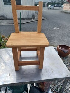 ●椅子　幼稚園　木製　昭和レトロ　鉢台●1