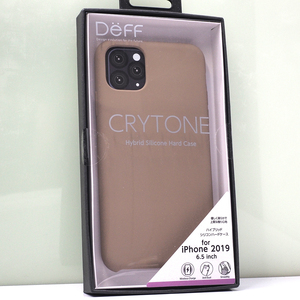 Apple iPhone 11 Pro Max (6.5インチ)用 Deff ハイブリッド シリコンハードケース CRYTONE グレージュ (ベージュ系) 未開封品