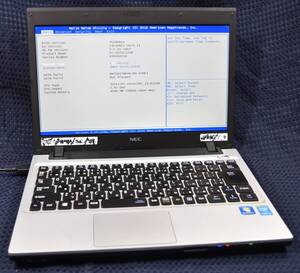 起動確認のみ(ジャンク扱い) NEC VK25LC-M CPU:i3-4100M RAM:4G HDD:無し (管:KP248