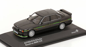 solido 1/43 BMW Alpina B10 E34 BiTurbo　ブラックメタリック　アルピナ　ミニカー