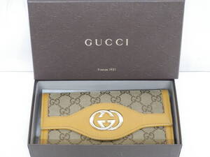 172H158B♪ GUCCI グッチ インターロッキングG 282434 長財布 箱付き 中古