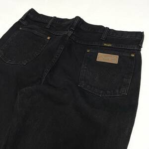 USA古着 90s Wrangler ブラック デニム パンツ アメリカ製 W37 / 936WBK スリム ストレート ラングラー 黒 ジーンズ ジーパン ヴィンテージ