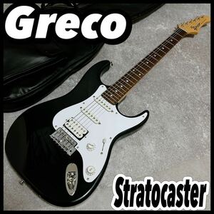 Greco グレコ ストラトキャスター エレキギター 黒 かっこいい おすすめ Stratocaster guiter black GP-280 ソフトケース