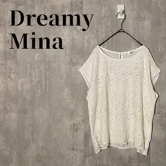 Dreamy Mins　大きいサイズ4L　レースブラウス　刺繍　オフホワイト