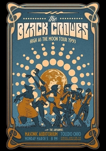 ポスター★ブラック・クロウズ（Black Crowes）1993 ツアー・オハイオ州★サザン・ロック