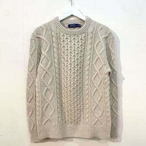 POLO Ralph Lauren Fisherman Aran Cable Knit Sweater ポロ ラルフローレン フィッシャーマン アラン ニット セーター カシミア混 ウール