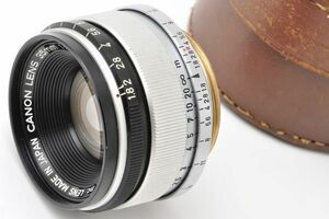 CANON LENS 35mm F1.8 キヤノン レンズ キャップ 革ケース Lマウント L39 キャノン 日本製 JAPAN 35/1.8 3.5 18 Leica ライカ Leitz ライツ