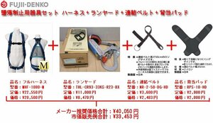 ☆激安！藤井電工 墜落制止用器具セット ハーネス(MHF-1080-M)+ランヤード(THL-CR93-33KS-R23-BX)+NM-399+RPS-10/未使用□NM