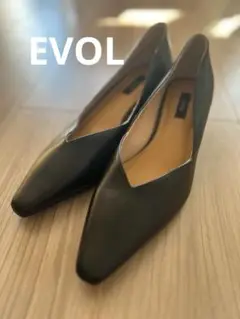 EVOL パンプス　ブラック　イーボル