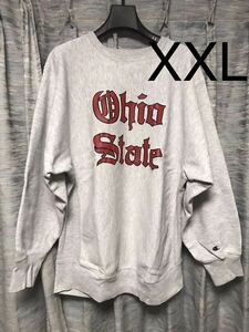 XXL Champion 80s USA REVERSE WEAVE チャンピオン リバースウィーブ トリコタグ スウェット パーカー OHIO オハイオ ラバー 染み込み