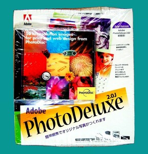 【980】Adobe PhotoDeluxe 2.0J Macintosh用 未開封品 アドビ フォトデラックス 写真 画像 フォト イメージ 編集 加工ソフト 4530131018552