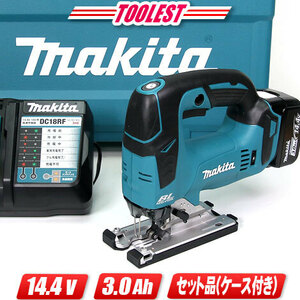 マキタ　14.4V　充電式ジグソー　JV142DRF　3.0Ah Li-ion電池(BL1430B)1個　充電器(DC18RF)　ケース