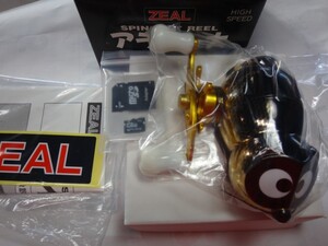 デッドストック！ ZEAL アライくんリール大 限定カラー メッキシリーズ GB 尾っぽもメッキ ワンウェイ オシレート機構 純正アルミスプール