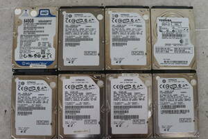 Y06/100 SATA 2.5インチ HDD 640GB/500GB×3/320GB×4 合計8点 セット CrystalDiskInfo正常判定 現状品