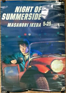 KK-5282■送料無料■池田政典 NIGHT OF SUMMER SIDE 歌手 男性 俳優 声優 ポスター レトロ アンティーク●傷破れ汚れシール有/くSUら