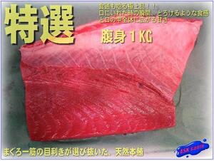 天然物「本まぐろ腹身 1kg」　地中海産 ASK福袋訳業務用