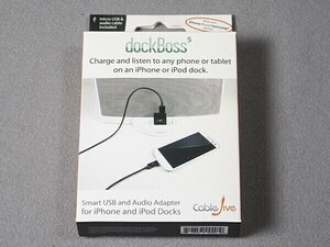 ”Cablejive dockBoss5 / 30ピンドック⇔USB type-A・ミニジャック 充電・オーディオ アダプター iphone ipad　②