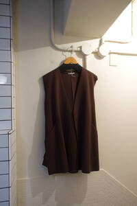 ◎theory luxe ノースリーブ　ニット　ベスト　茶　24SS　定価37400円　サイズ38　コットンニット