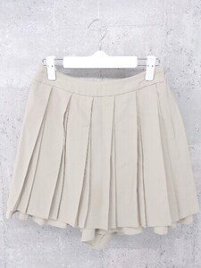 ◇ franche lippee フランシュリッペ ミニ プリーツ スカート M ベージュ *