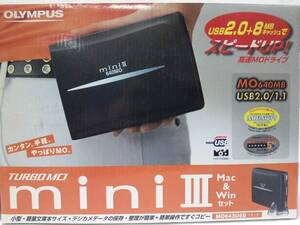 【中古】OLYMPUS オリンパス USB2.0接続 640MB MOドライブ Turbo MO Mini? MO643U5B ブラック Mac&W