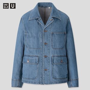 送料無料 新品未使用 UNIQLO U ユニクロU デニム ワーク ジャケット M 20ss 定7689円 元 エルメスHERMES デザイナー ルメール カバーオール