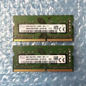 SKhynix 8GB×2枚 計16GB DDR4 PC4-2400T-SA1-11 ノートPC メモリ【NM-421】